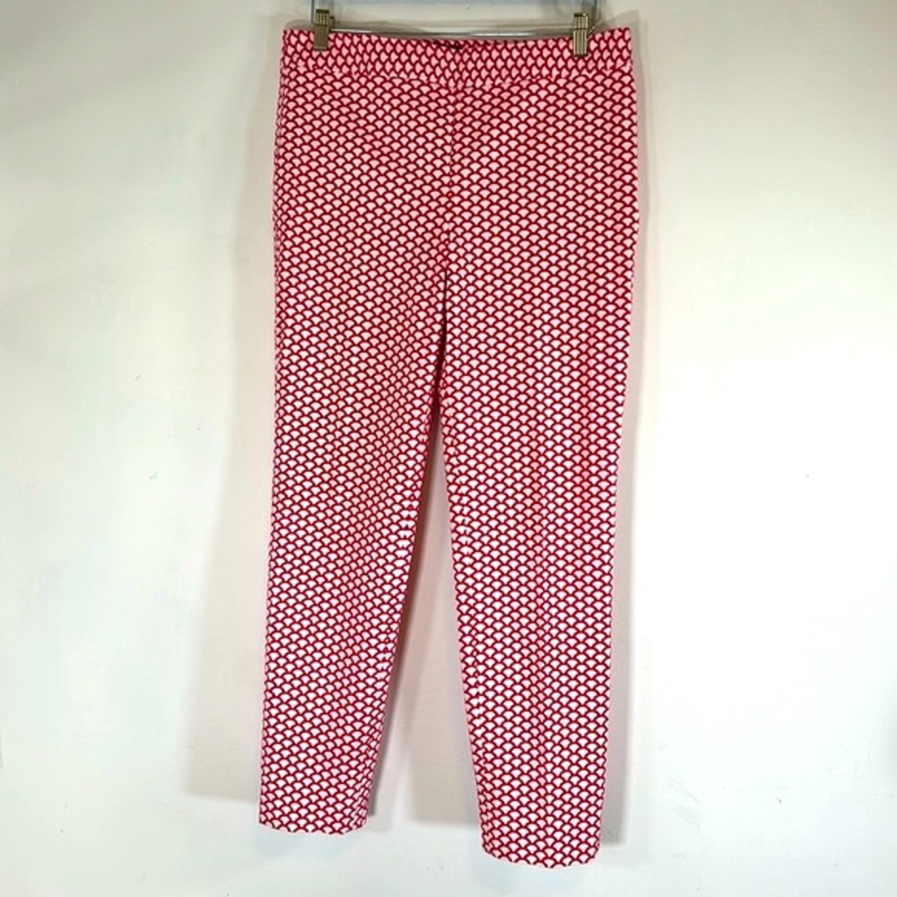 Talbots Chatham Patriotic Summer Women’s Size 10 Slim Fit Red White Ankle Pants